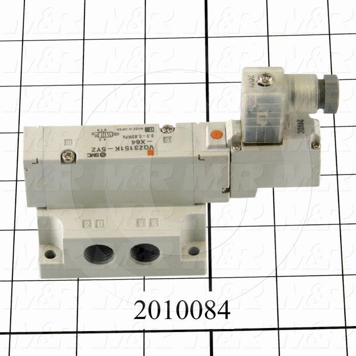 Valves, Electro Mechanical Type, 2 Position / 5 Way Operation, Single Coil, 24 VDC Coil Voltage, Works w/Manifold, Vitan Seal, Replacing Part Function