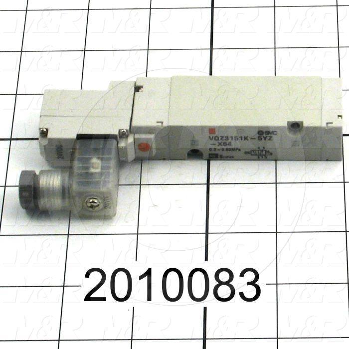 Valves, Electro Mechanical Type, 2 Position / 5 Way Operation, Single Coil, 24 VDC Coil Voltage, Works w/Manifold, Vitan Seal, Replacing Part Function