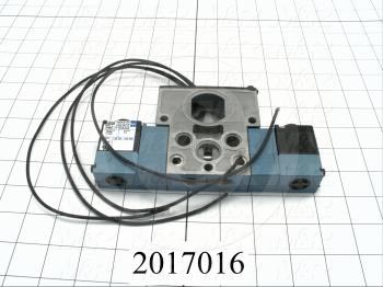 Valves, Electro Mechanical Type, 3 Position / 5 Way Operation, Double Coil, 120/110 VAC Coil Voltage, 1/4" NPT Port, Works w/Manifold, 1.4 CCV, Replacing Part Function