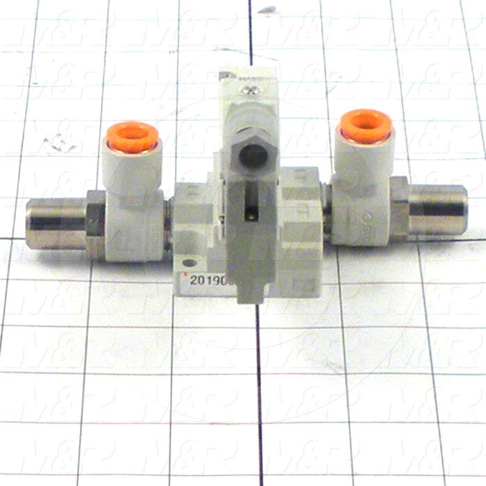 Valves, Electro Mechanical Type, 3 Position / 5 Way Operation, Single Coil, 24 VDC Coil Voltage, Individual Mounting, Metal Seal, 0.7 MPa Max. Pressure