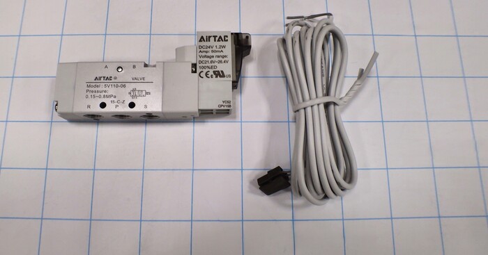 Valves, Solenoid Valve Type, 2 Position / 5 Way Operation, Single Coil, 1/8 in. Port, 0.8 Mpa Max. Pressure