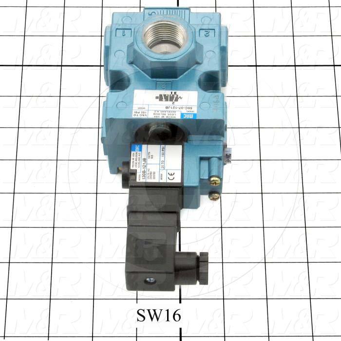 Valves, Solenoid Valve Type, 3 Way Operation, Single Coil, 220 VAC Coil Voltage, 3/4" NPT Port, 150 Psi Max. Pressure, 5.7 CCV, For Blanket Frame Vacuum Pumps Function