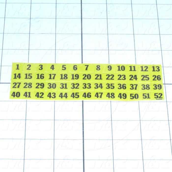 VINYL NUMERIC DECAL SHEET