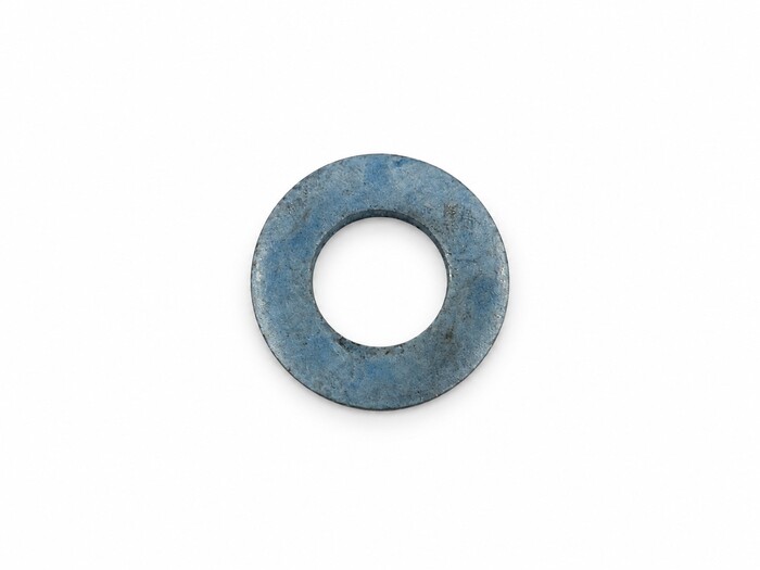 Washers and Shims, Blue-Dyed Steel, Flat Washer Type, M8 Screw Size, Inside Diameter 9 mm, Outside Diameter 17 mm, 2.5 mm to 3.5 mm Thickness