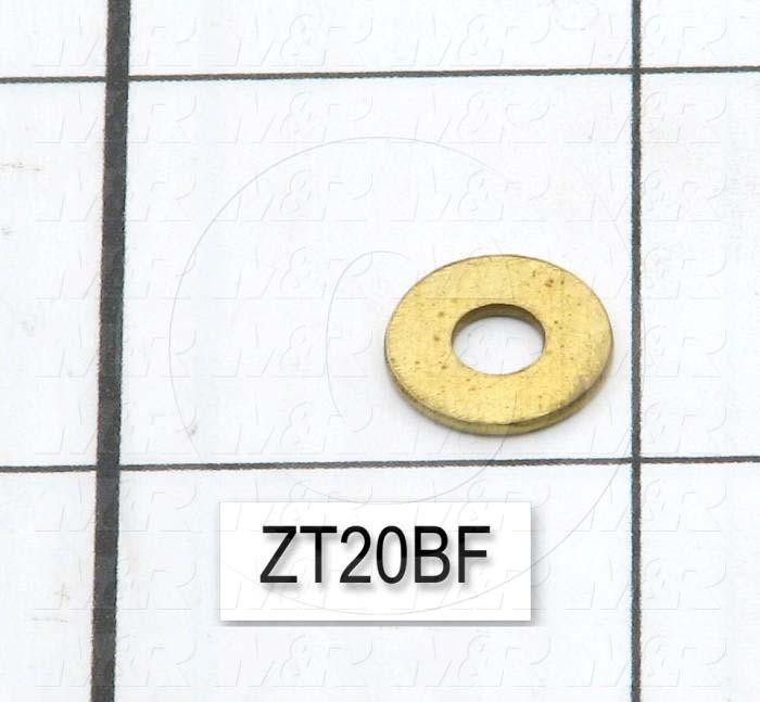 Washers and Shims, Bronze, Flat Washer Type, #8 Screw Size, Inside Diameter 0.170", Outside Diameter 0.438 in., 0.035" Thickness, Plain