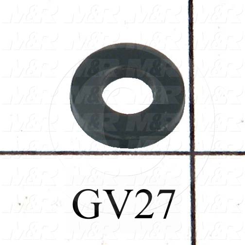 Washers and Shims, Polyvinyl Chloride (PVC), Flat Washer Type, #8 Screw Size, Inside Diameter 0.203 in., Outside Diameter 0.438 in., 0.063" Thickness