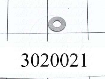 Washers and Shims, Stainless Steel, Flat Washer Type, #10 Screw Size, Inside Diameter 0.203 in., Outside Diameter 0.438 in., 0.033" Thickness, Plain