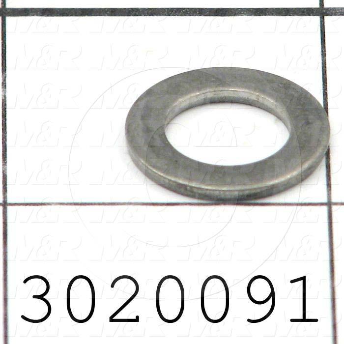 Washers and Shims, Stainless Steel, Flat Washer Type, 3/8 in. Screw Size, Inside Diameter 0.156", Outside Diameter 0.625", 0.062" Thickness, Plain