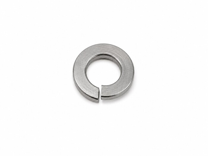 Washers and Shims, Stainless Steel, Split Lock Washer Type, 1/4 in. Screw Size, Inside Diameter 0.26 in., Outside Diameter 0.48 in., 0.08 in. Thickness, Plain