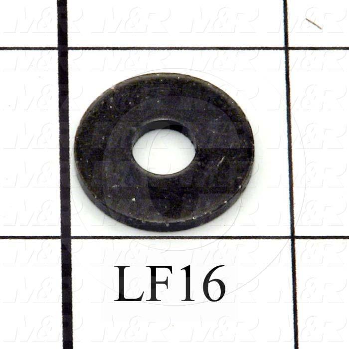 Washers and Shims, Steel, Flat Washer Type, 1/4 in. Screw Size, Inside Diameter 0.281", Outside Diameter 0.813 in., 0.07 in. Thickness, Black Oxide