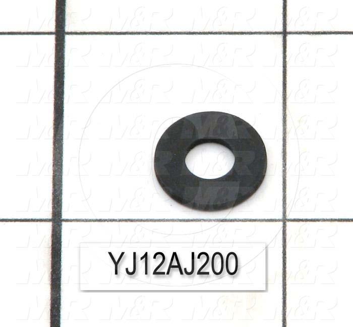 Washers and Shims, Steel, Flat Washer Type, #10 Screw Size, Inside Diameter 0.219", Outside Diameter 0.500", 0.05 in. Thickness, Black Oxide