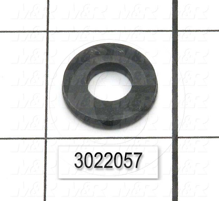 Washers and Shims, Steel, Flat Washer Type, 5/16" Screw Size, Inside Diameter 0.344", Outside Diameter 0.75 in., 0.125" Thickness, Black Oxide