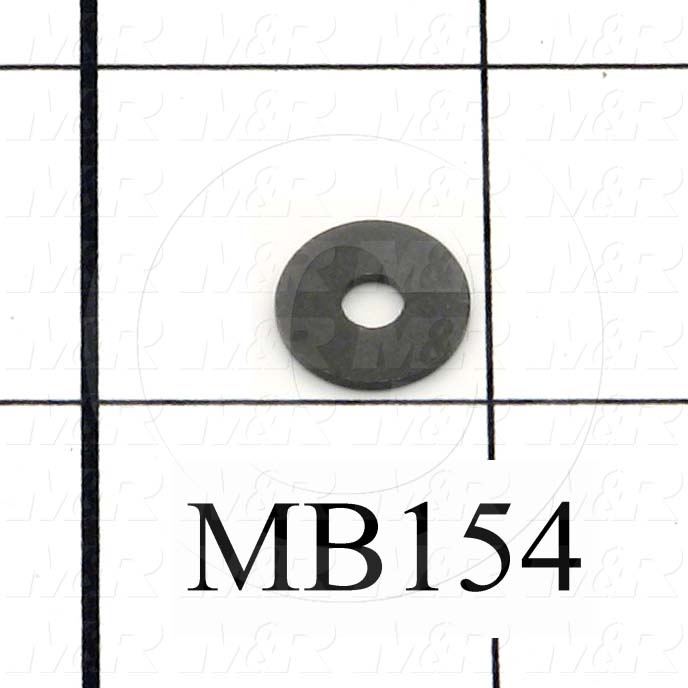 Washers and Shims, Steel, Flat Washer Type, #6 Screw Size, Inside Diameter 0.156", Outside Diameter 0.50", 0.042" Thickness, Black Oxide