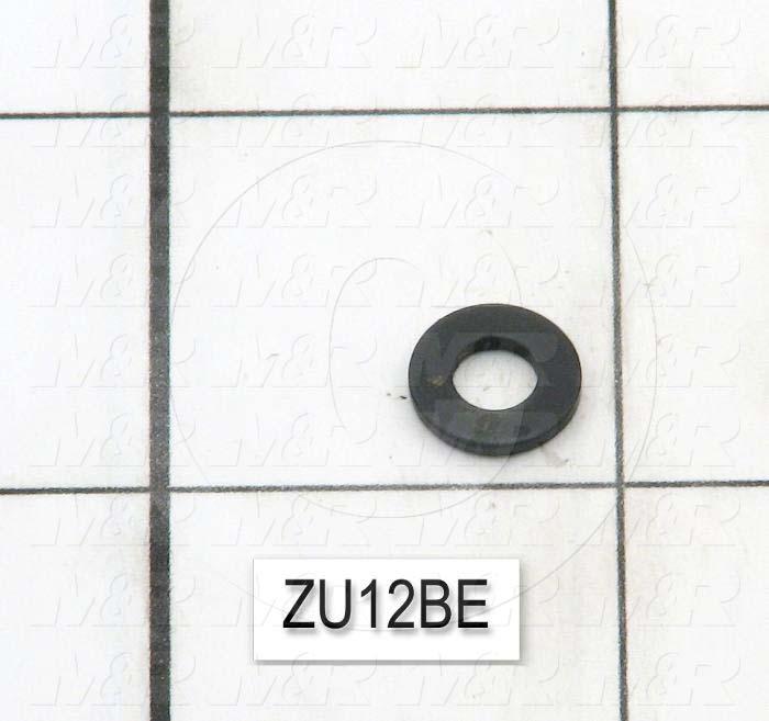 Washers and Shims, Steel, Flat Washer Type, #8 Screw Size, Inside Diameter 0.188", Outside Diameter 0.38 in., 0.049" Thickness, Black Oxide