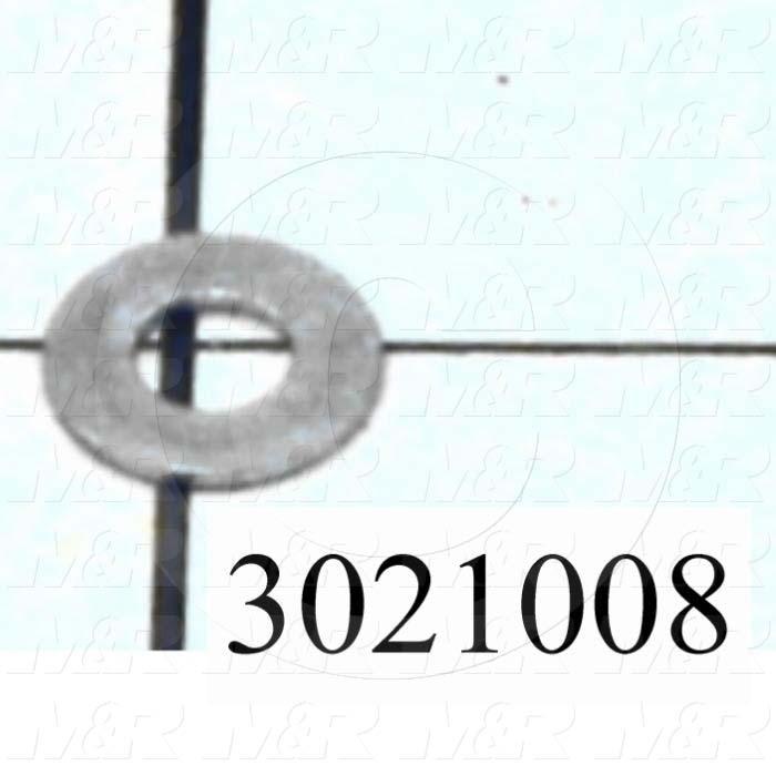 Washers and Shims, Steel, Machine Screw Washer Type, #10 Screw Size, Inside Diameter 0.203 in., Outside Diameter 0.438 in., 0.033" Thickness, Zinc