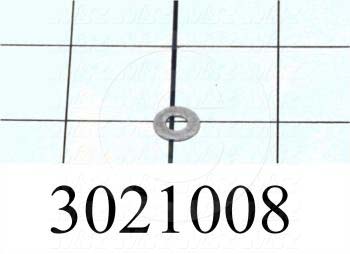 Washers and Shims, Steel, Machine Screw Washer Type, #10 Screw Size, Inside Diameter 0.203 in., Outside Diameter 0.438 in., 0.033" Thickness, Zinc