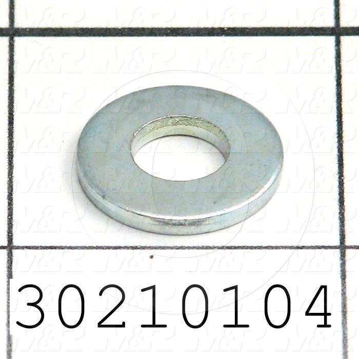 Washers and Shims, Steel, SAE Washer Type, 1/4 in. Screw Size, Inside Diameter 0.281", Outside Diameter 0.625", 0.062" Thickness, Zinc