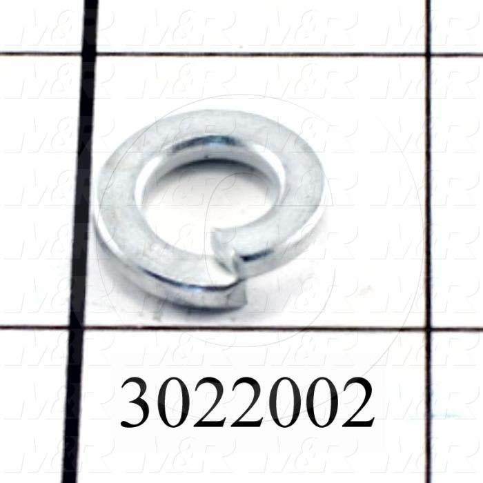 Washers and Shims, Steel, Split Lock Washer Type, 3/8 in. Screw Size, Inside Diameter 0.38 in., Outside Diameter 0.880", 0.094" Thickness, Zinc