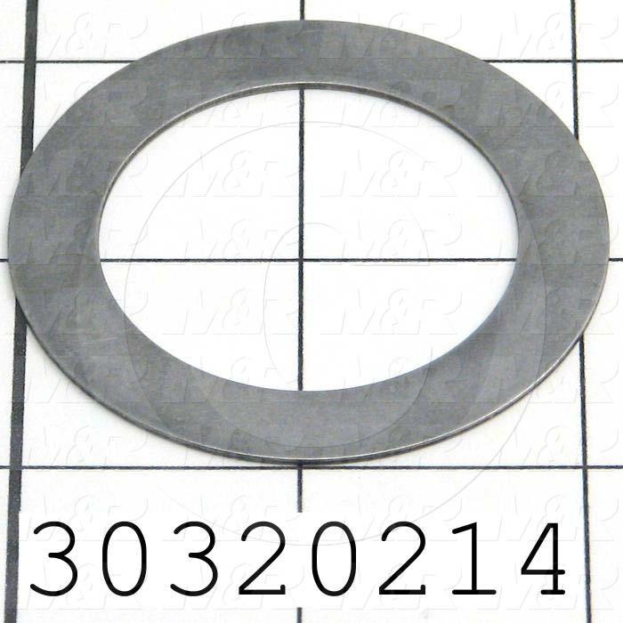 Washers and Shims, Steel, Thrust Bearing Washer Type, Inside Diameter 1.50 in., Outside Diameter 2.188", 0.031" Thickness