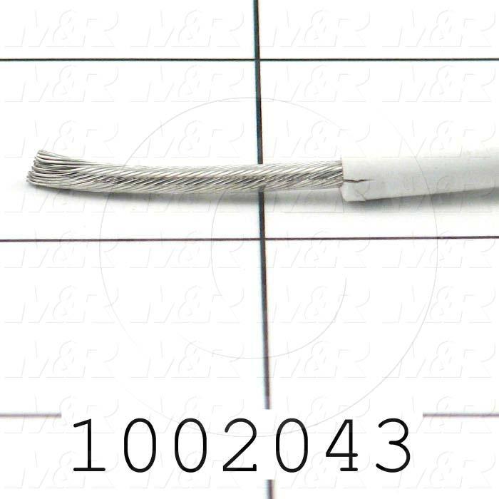 Wire, 12AWG, White Braidless, 15KV