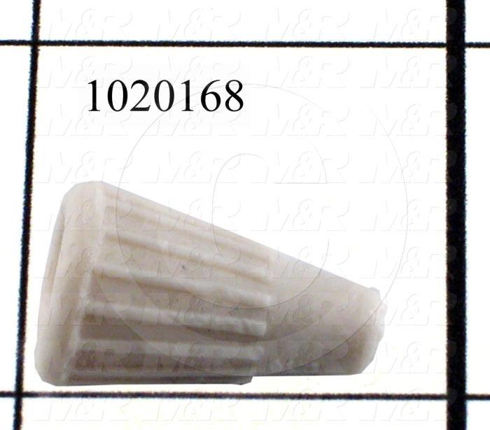 Wire Connector, Nut Porcelain, White, 2, 18AWG Minimum Wire Size, 4, 2#18AWG And 2#16AWG Maximum Wire Size