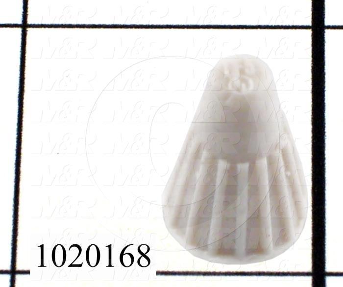 Wire Connector, Nut Porcelain, White, 2, 18AWG Minimum Wire Size, 4, 2#18AWG And 2#16AWG Maximum Wire Size
