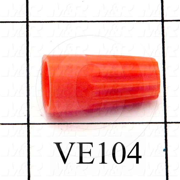 Wire Connector, Orange, 22AWG Minimum Wire Size, 14AWG Maximum Wire Size