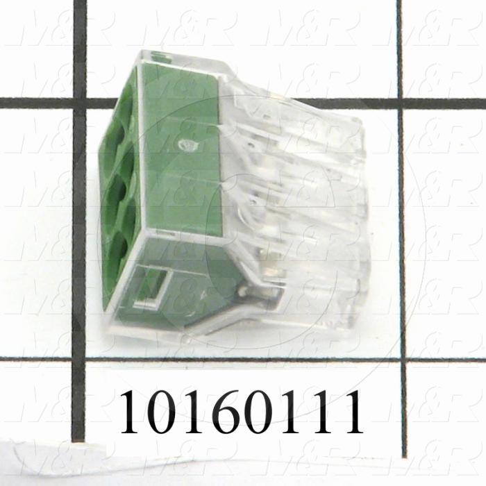 Wire Connector, Pushwire, 16AWG Minimum Wire Size, 12AWG Maximum Wire Size, Stranded Wire, 6 Conductors