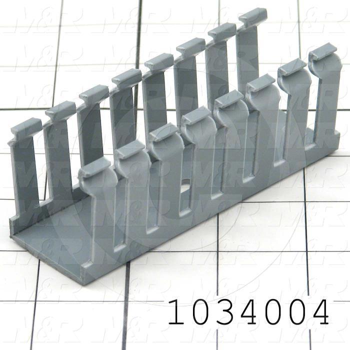 Wire Duct, 1" Width, 1.5" Depth, Gray