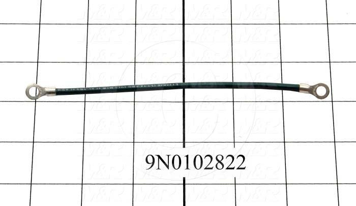 Wire, Ground Strap, 24AWG, Green, For MSP3140-1