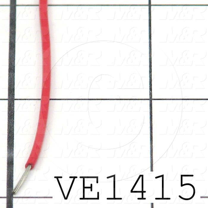 Wire, Hook-Up, 22AWG, Red
