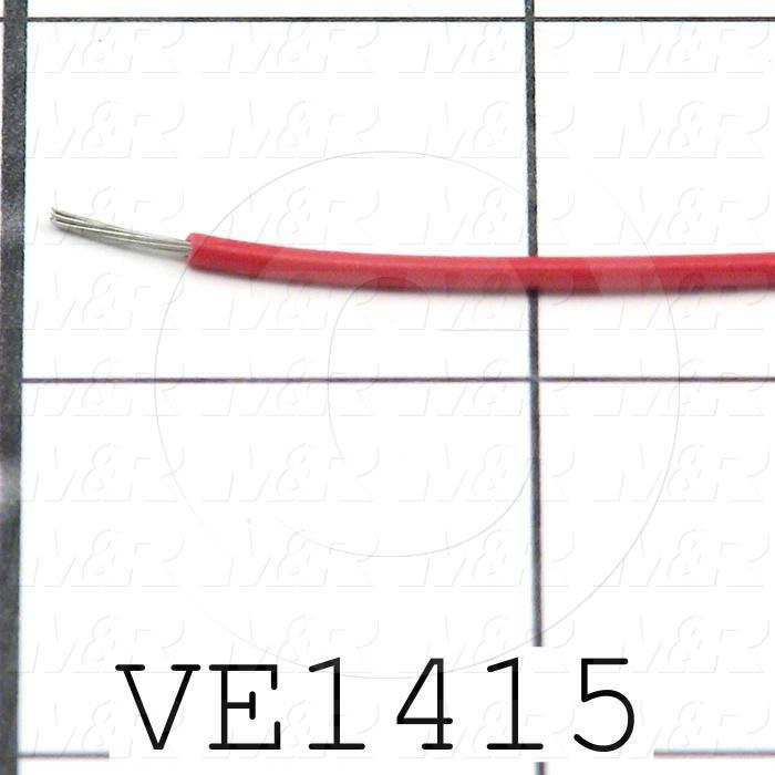 Wire, Hook-Up, 22AWG, Red