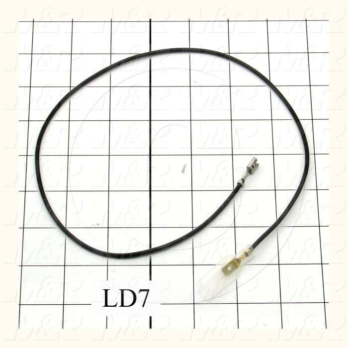 Wire, Lead, 18AWG, Black, 21"