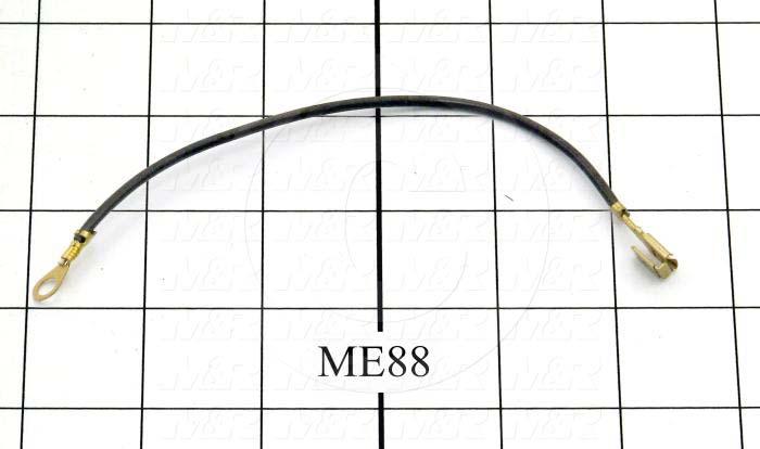 Wire, Lead, 20AWG, Black, 6"