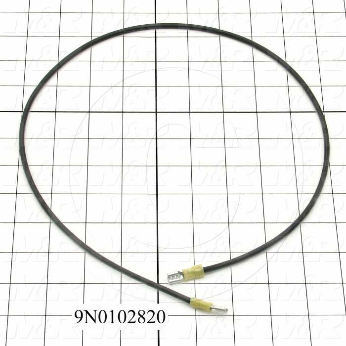 Wire, Power Input Lead, 24AWG, Black, For MSP3140-1