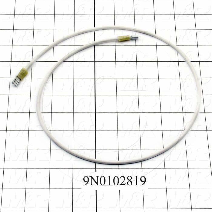 Wire, Power Input Lead, 24AWG, White, For MSP3140-1