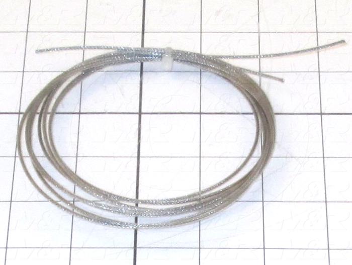 Wire Rope, Material Steel, Wire Rope Diameter 0.06", Wire Rope Length 25 ft., Finish FEP Coat, Note Not For Lifting