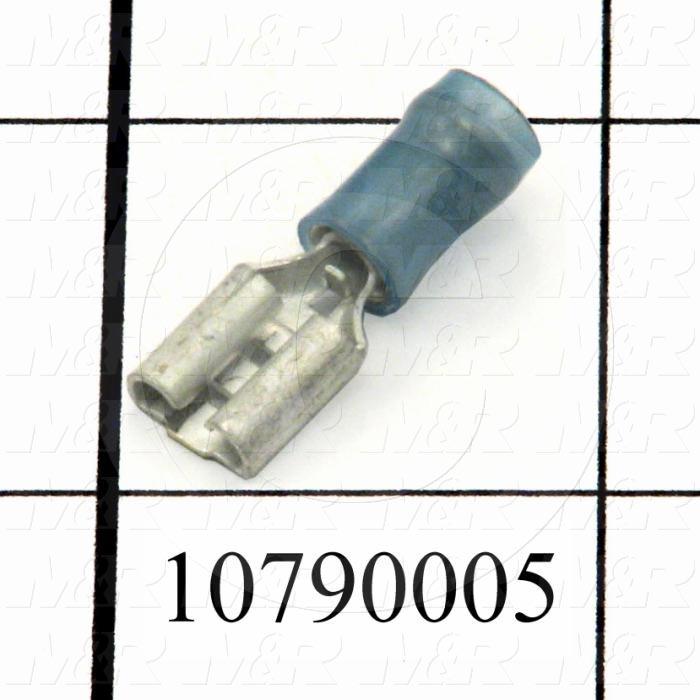 Wire Terminal, Female Quick Connect, Wire Range 16-14AWG