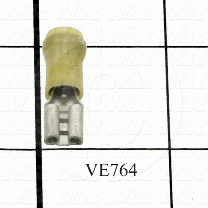 Wire Terminal, Female, Wire Range 12-10AWG