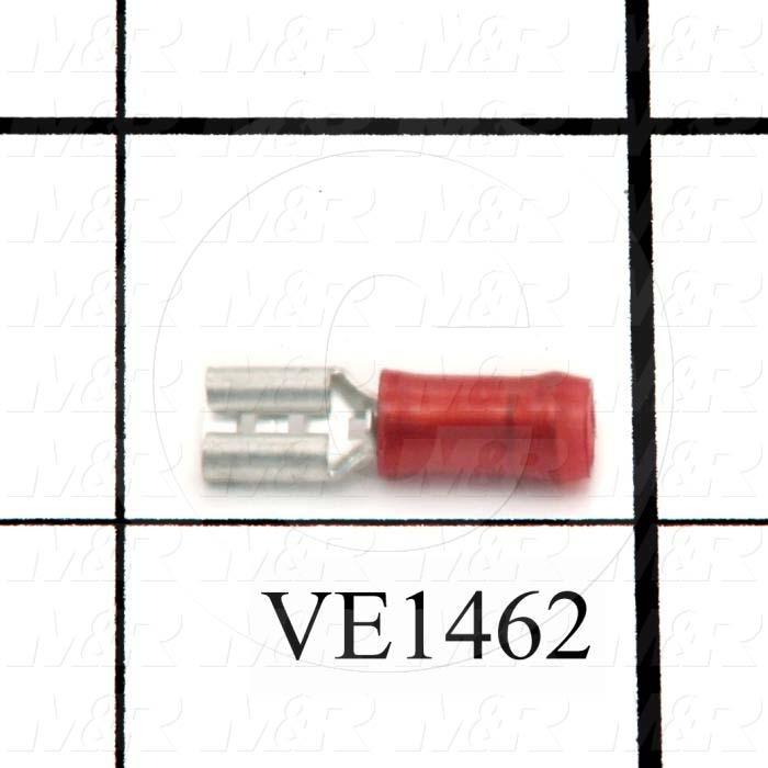 Wire Terminal, Female, Wire Range 22-18AWG