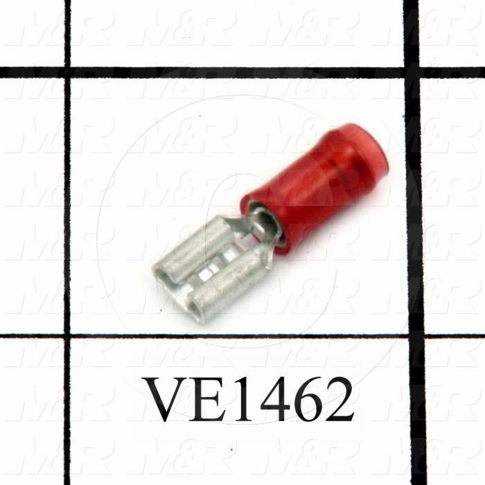 Wire Terminal, Female, Wire Range 22-18AWG
