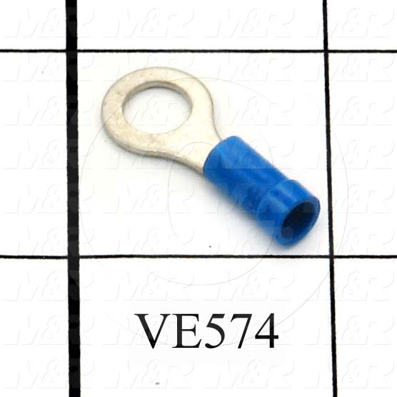 Wire Terminal, Ring, Blue