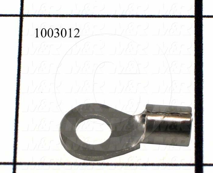 Wire Terminal, Ring, Wire Range 10AWG, #10 Stud Size, 900°F