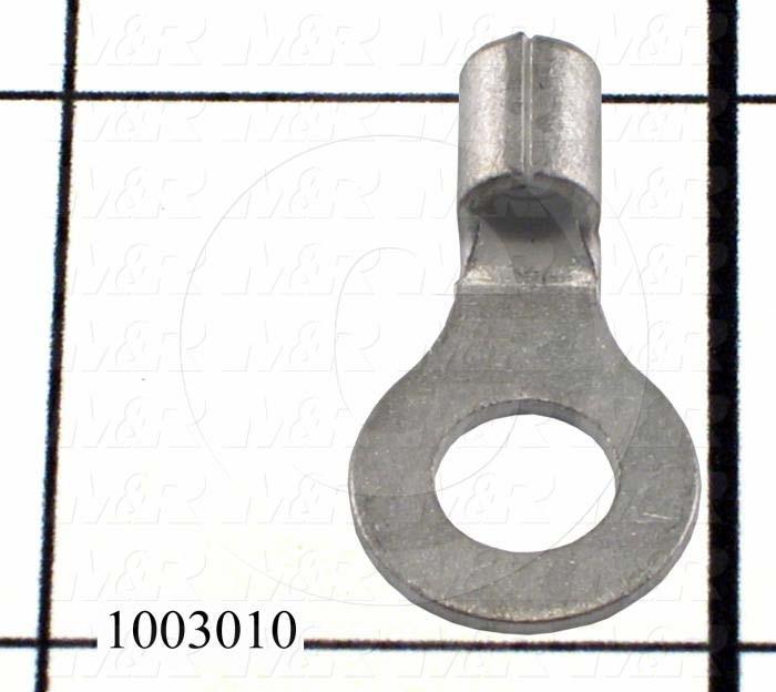 Wire Terminal, Ring, Wire Range 12-10AWG, #1/4" Stud Size