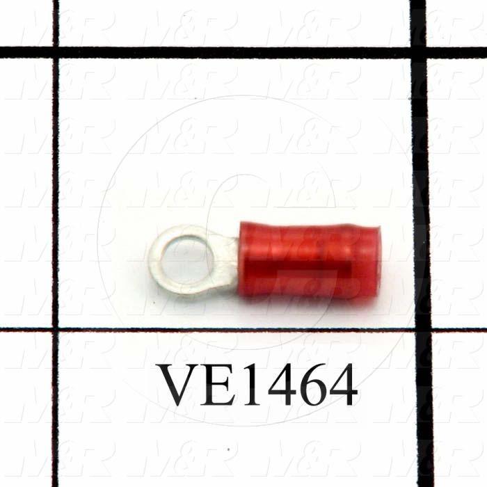 Wire Terminal, Ring, Wire Range 22-16AWG, #6 Stud Size