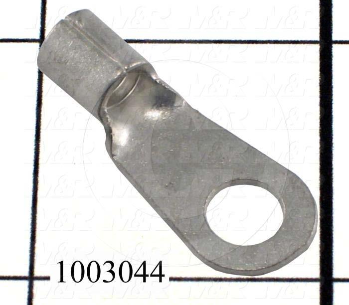 Wire Terminal, Ring, Wire Range 6AWG, #1/4" Stud Size