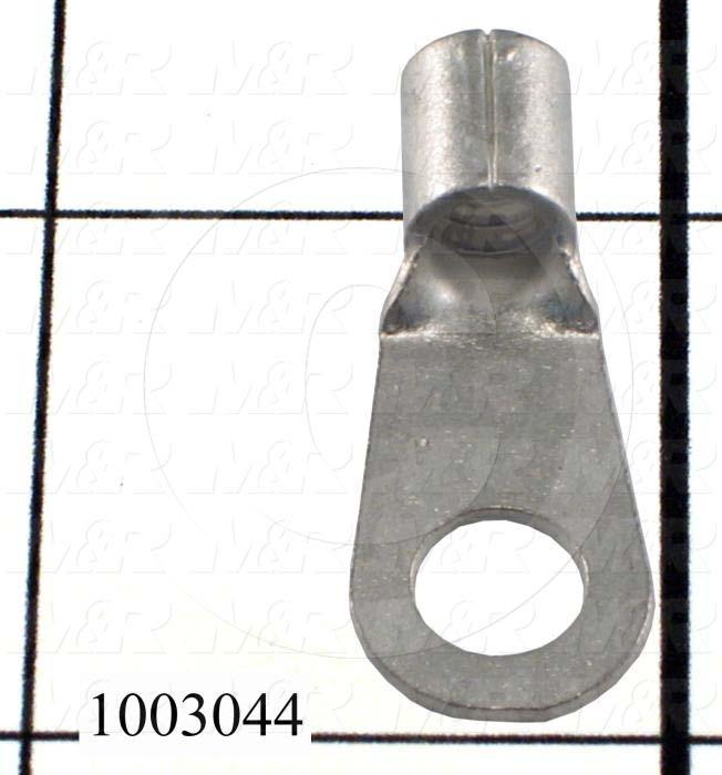 Wire Terminal, Ring, Wire Range 6AWG, #1/4" Stud Size