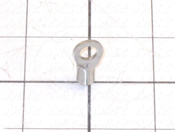 Wire Terminal, Ring, Wire Range 8AWG, #1/4" Stud Size