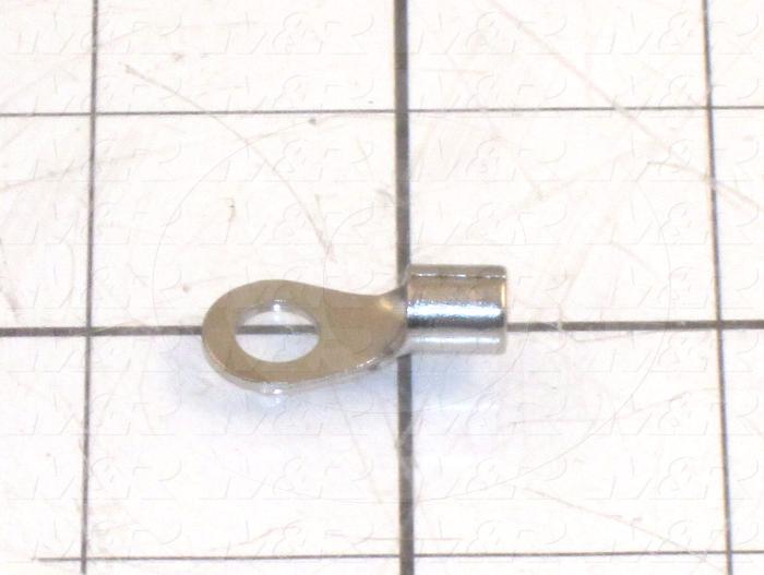 Wire Terminal, Ring, Wire Range 8AWG, #1/4" Stud Size