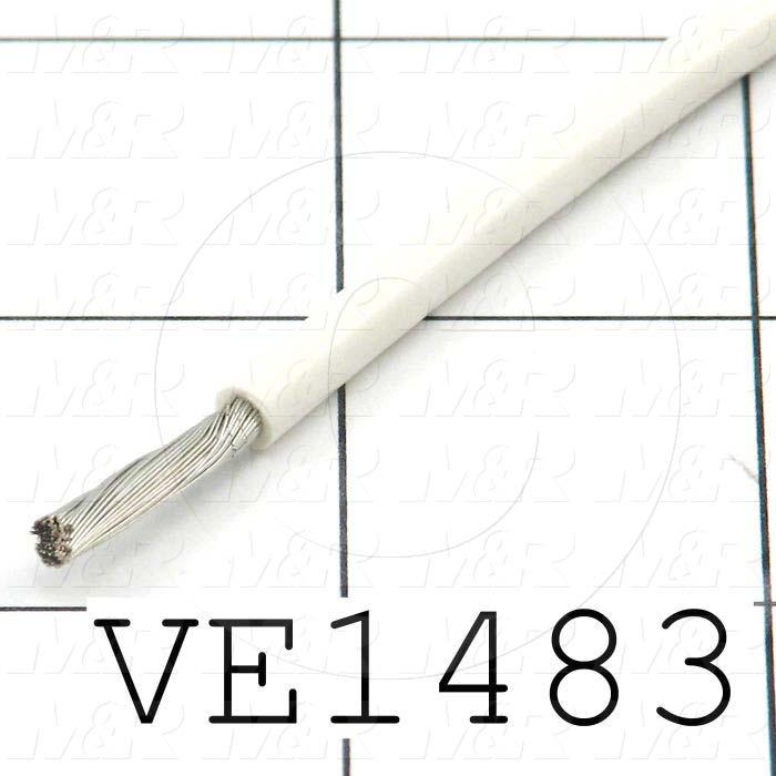 Wire, tfn solid, 10AWG, White